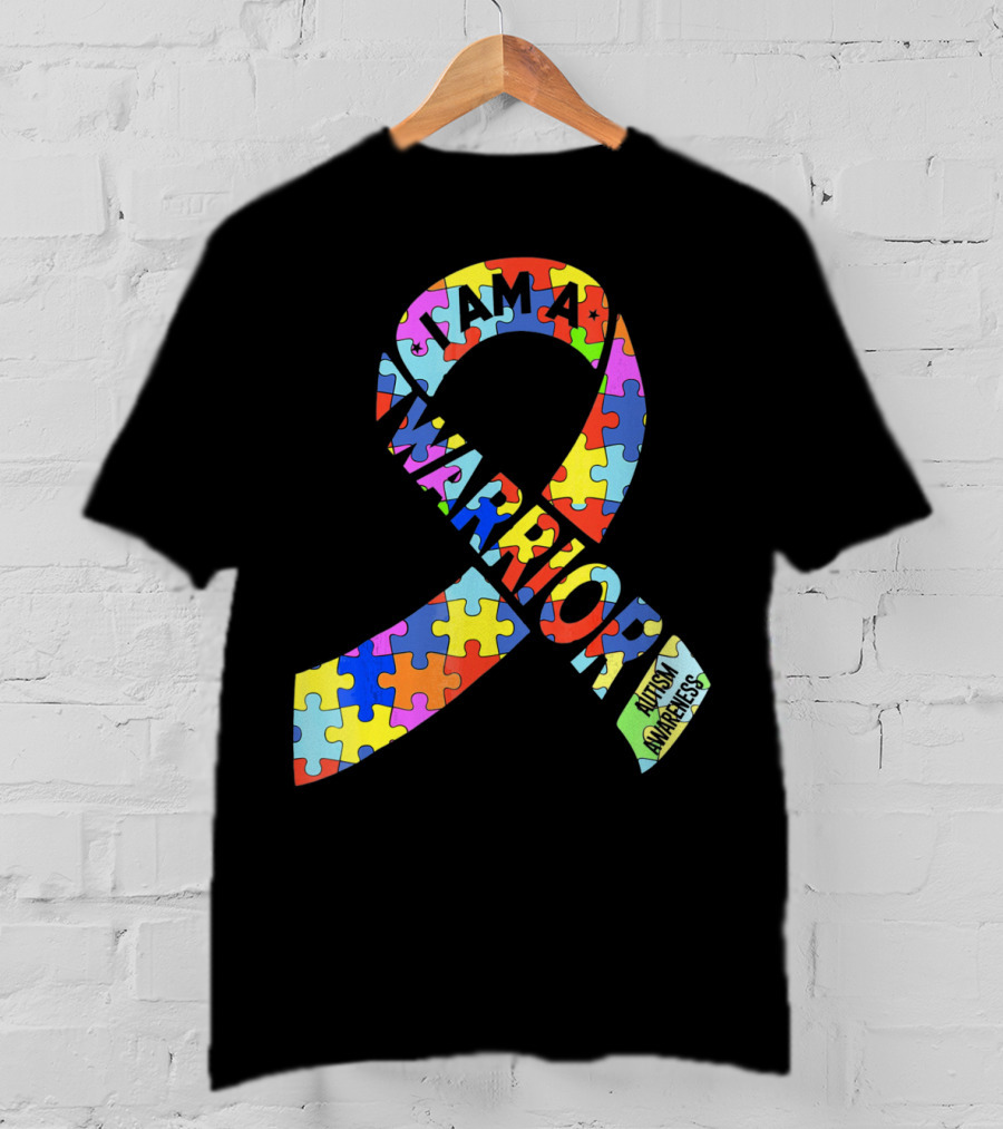 I Am A Warrior Autism Awareness Puzzle T-Shirt