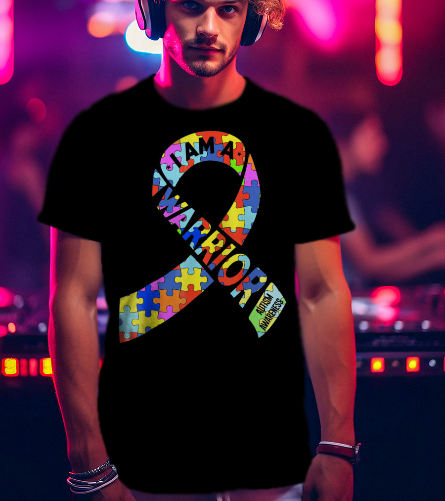 I Am A Warrior Autism Awareness Puzzle T-Shirt