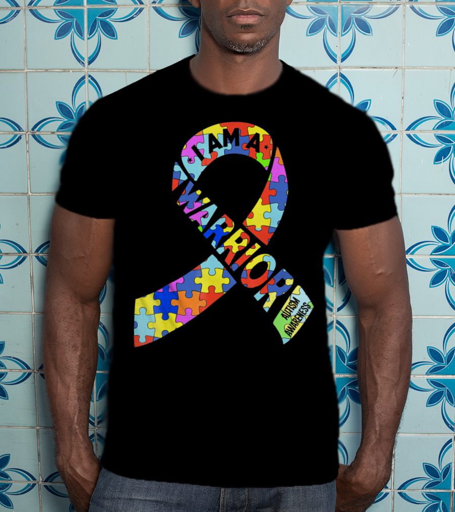 I Am A Warrior Autism Awareness Puzzle T-Shirt