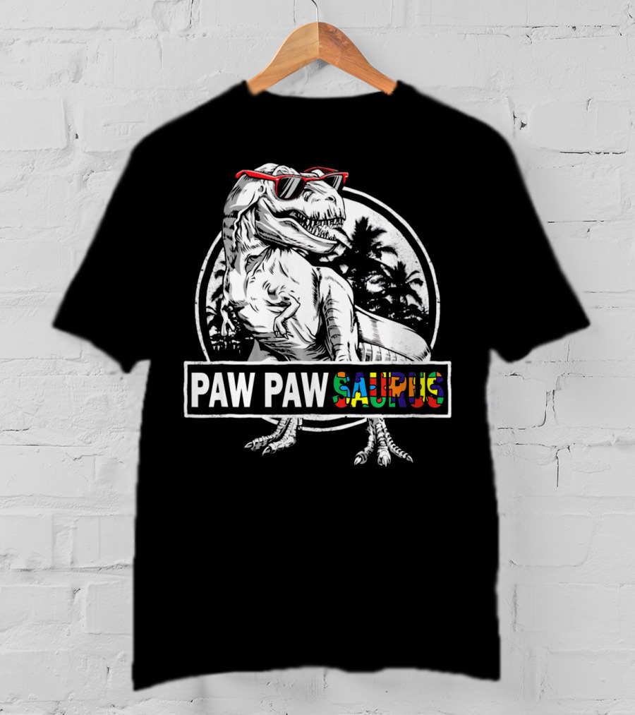 Paw Pawsaurus Paw Paw Saurus Dinosaur With Sunglasses T-Shirt