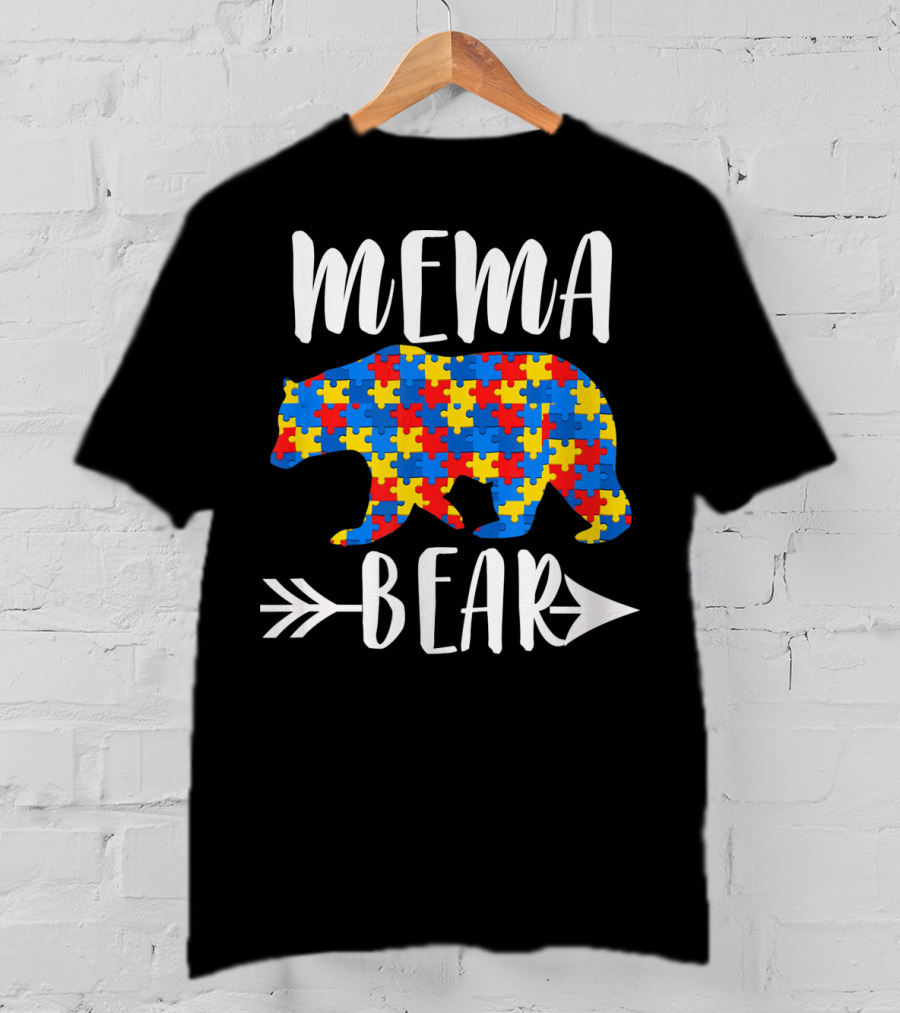 Mema Bear Autism Awareness Puzzle T-Shirt