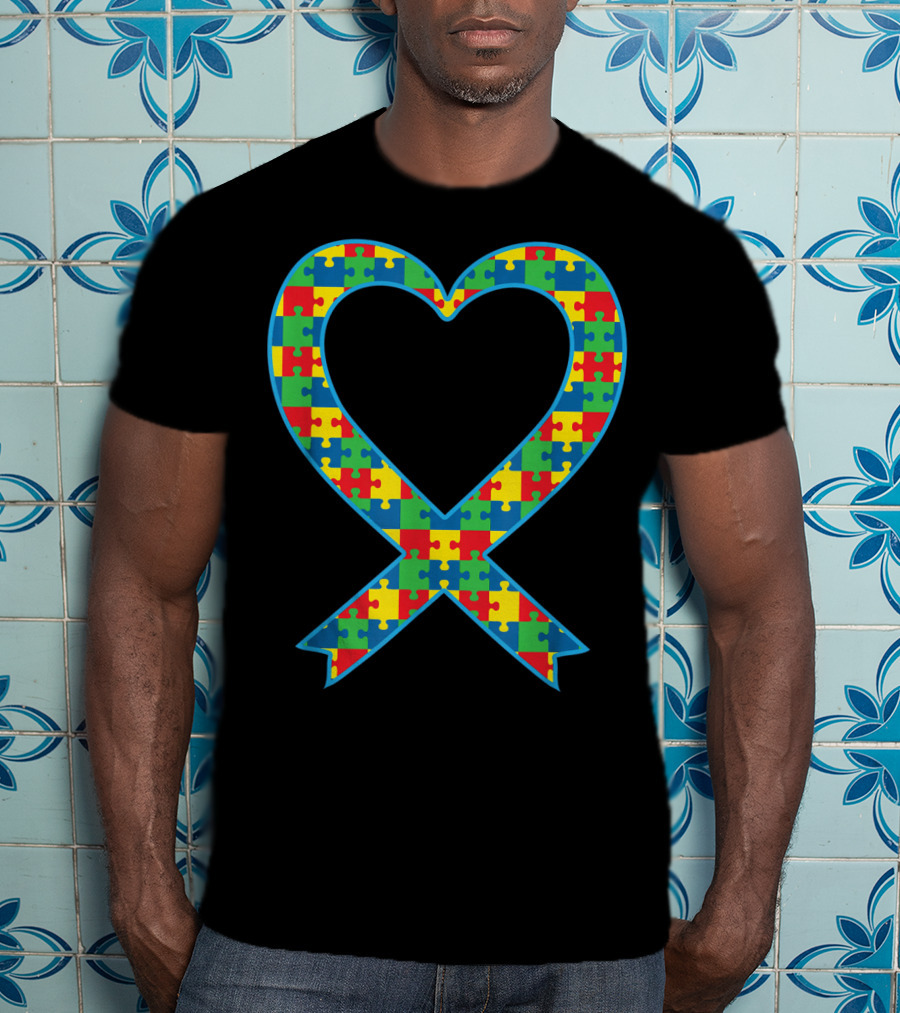 Autism ASD Aspergers Puzzle Heart T-Shirt