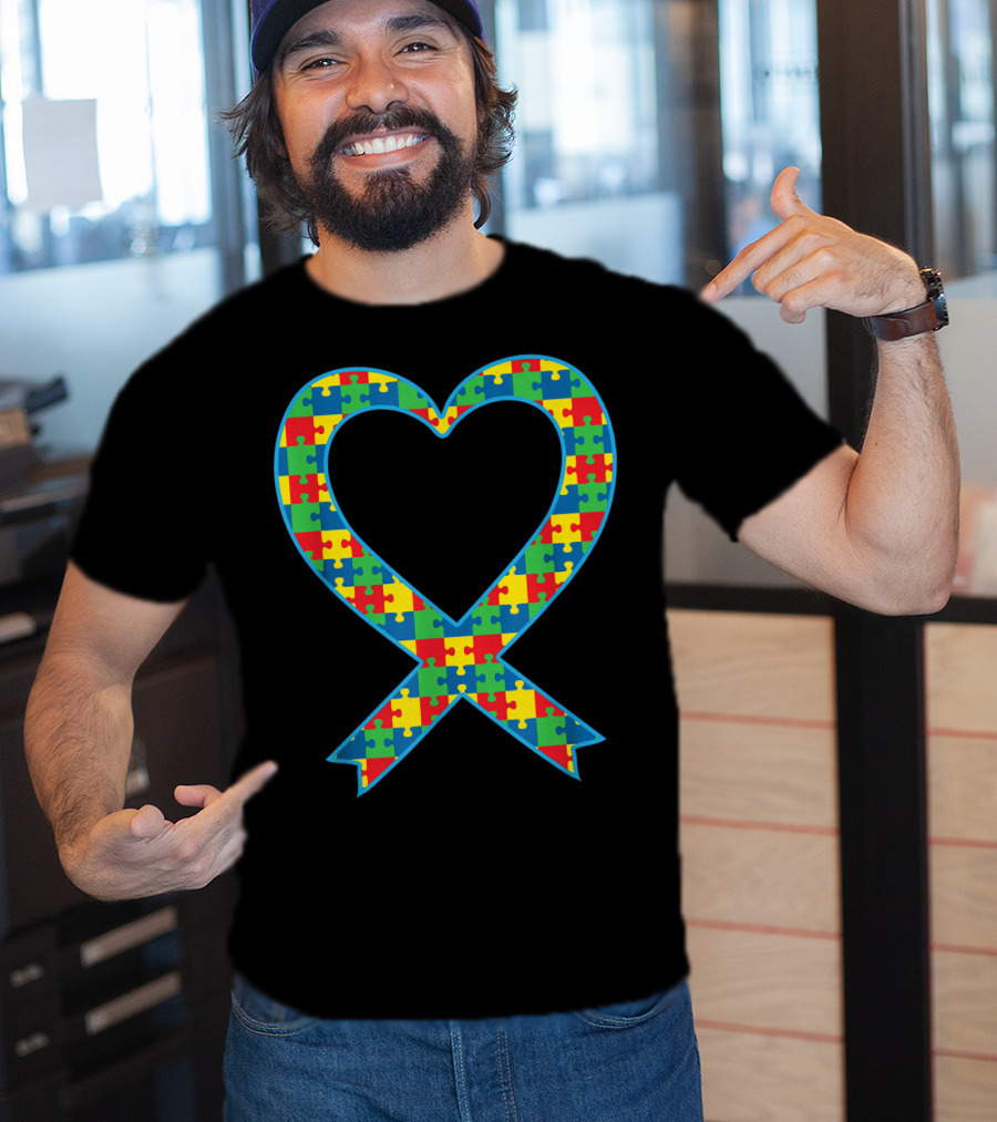 Autism ASD Aspergers Puzzle Heart T-Shirt