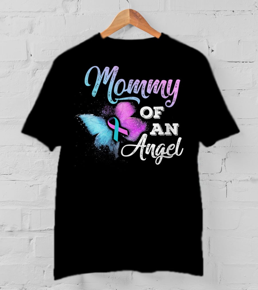 Mommy Of An Angel Butterfly Pregnancy Loss Awareness T-Shirt