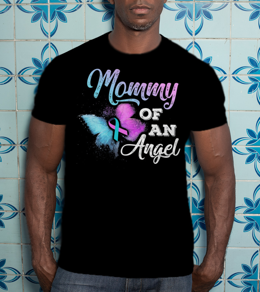 Mommy Of An Angel Butterfly Pregnancy Loss Awareness T-Shirt