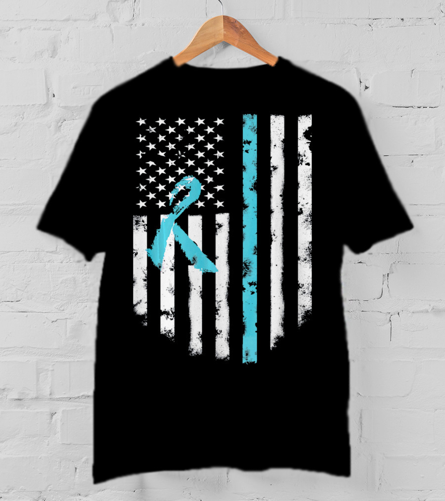 Scleroderma Awareness Support American Flag T-Shirt