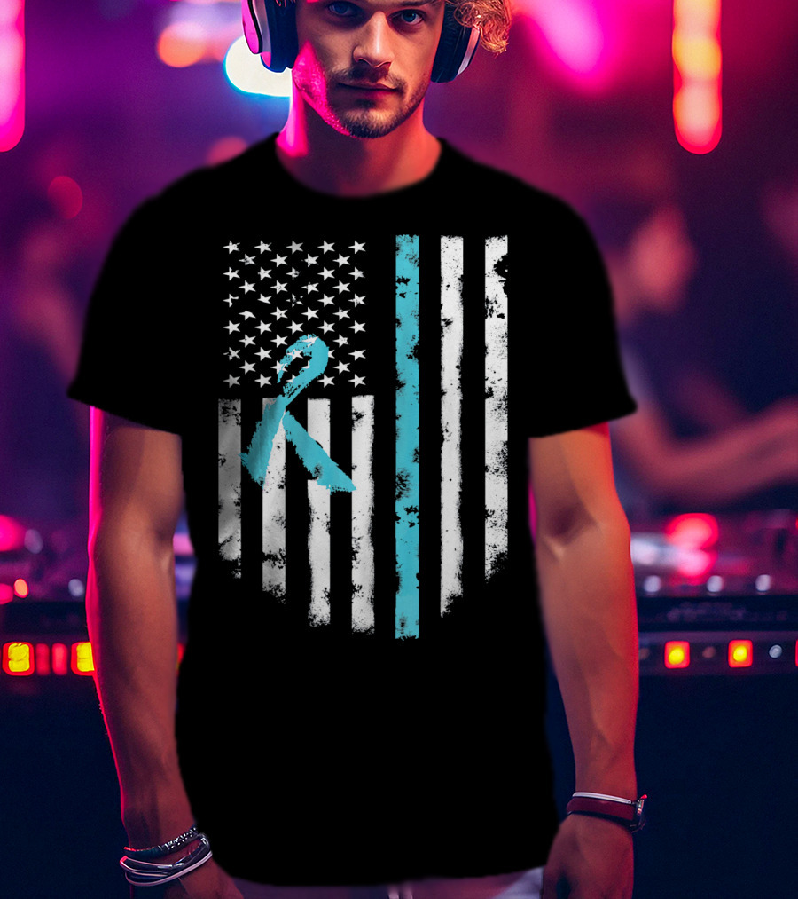 Scleroderma Awareness Support American Flag T-Shirt