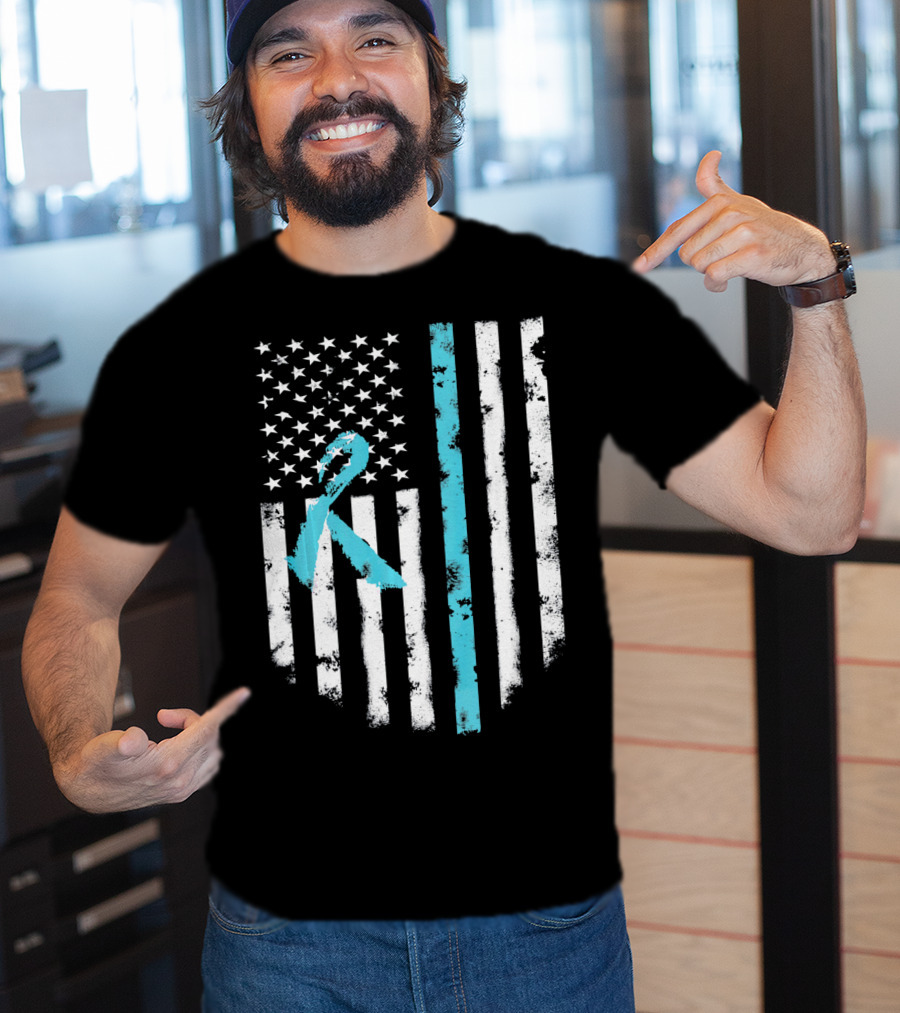 Scleroderma Awareness Support American Flag T-Shirt