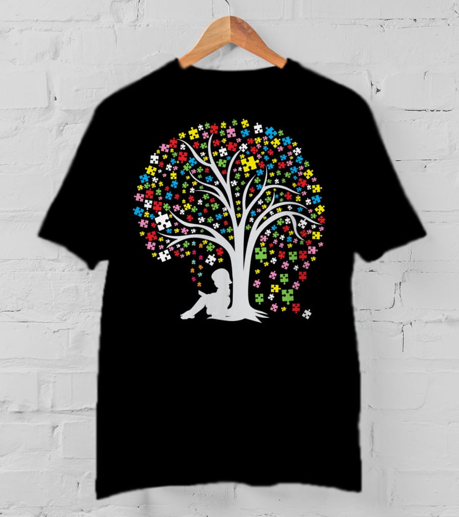 Autism Tree Puzzle Multicolor T-Shirt