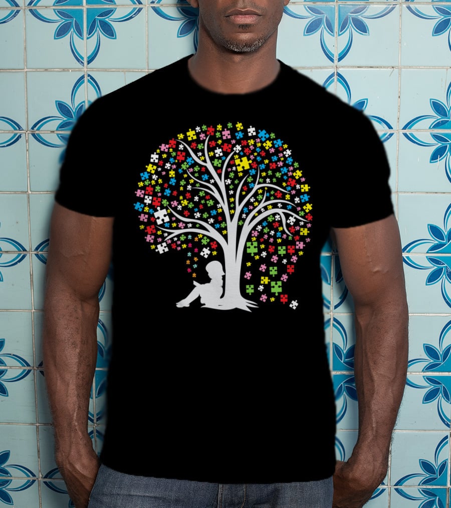 Autism Tree Puzzle Multicolor T-Shirt