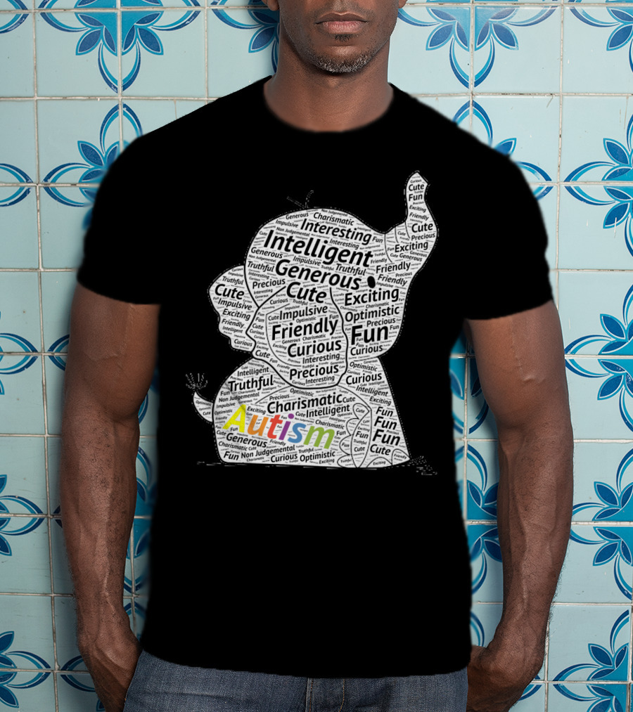 Autism Intelligent Generous Friendly Fun Elephant T-Shirt