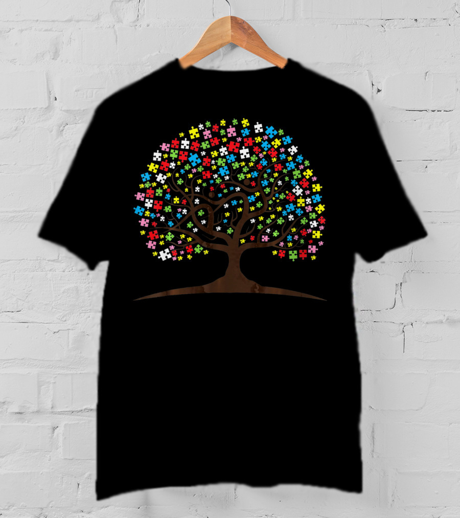Autism Awareness Puzzle Tree T-Shirt