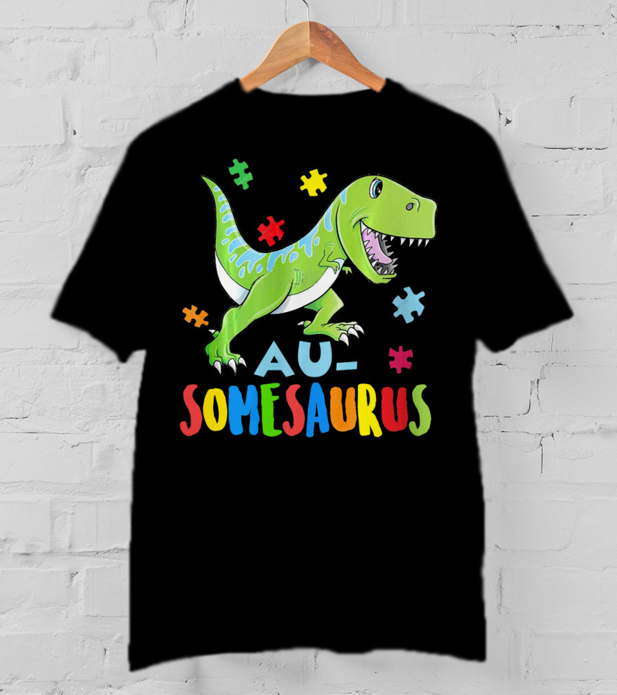 Ausomesaurus Dinosaur Autism Awareness T-Shirt