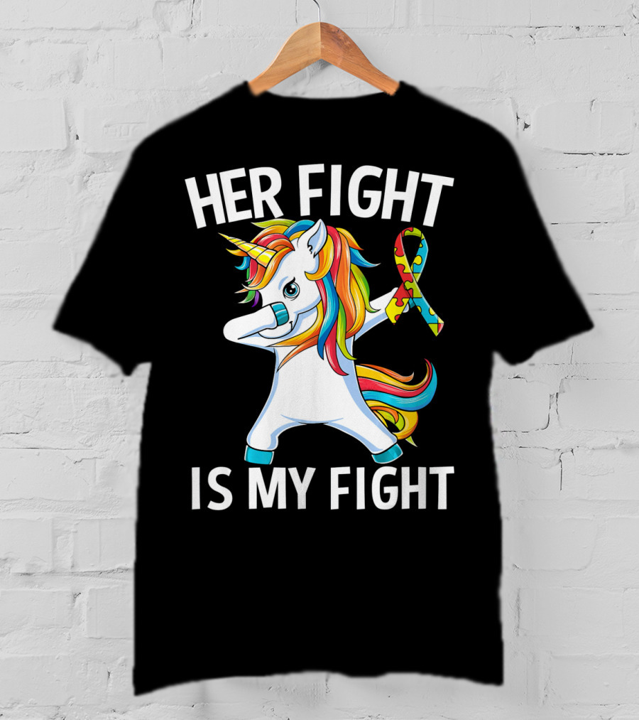 Her Fight Is My Fight Unicorn Puzzle T-Shirt