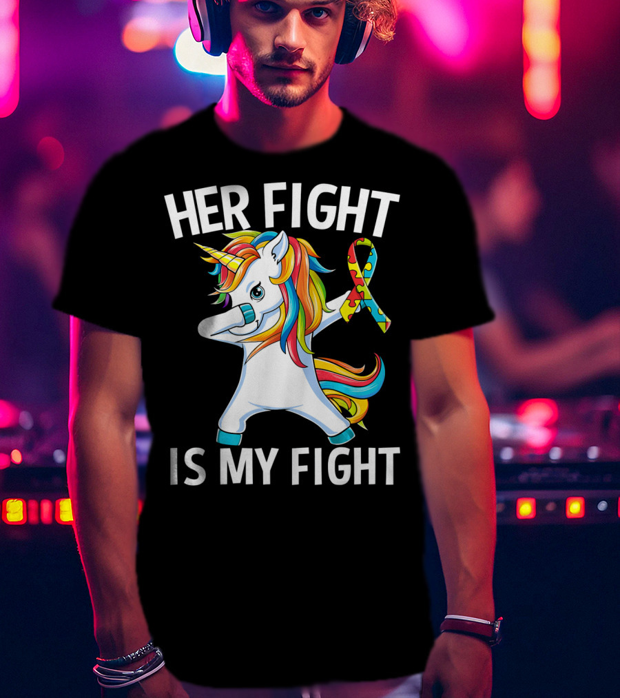 Her Fight Is My Fight Unicorn Puzzle T-Shirt