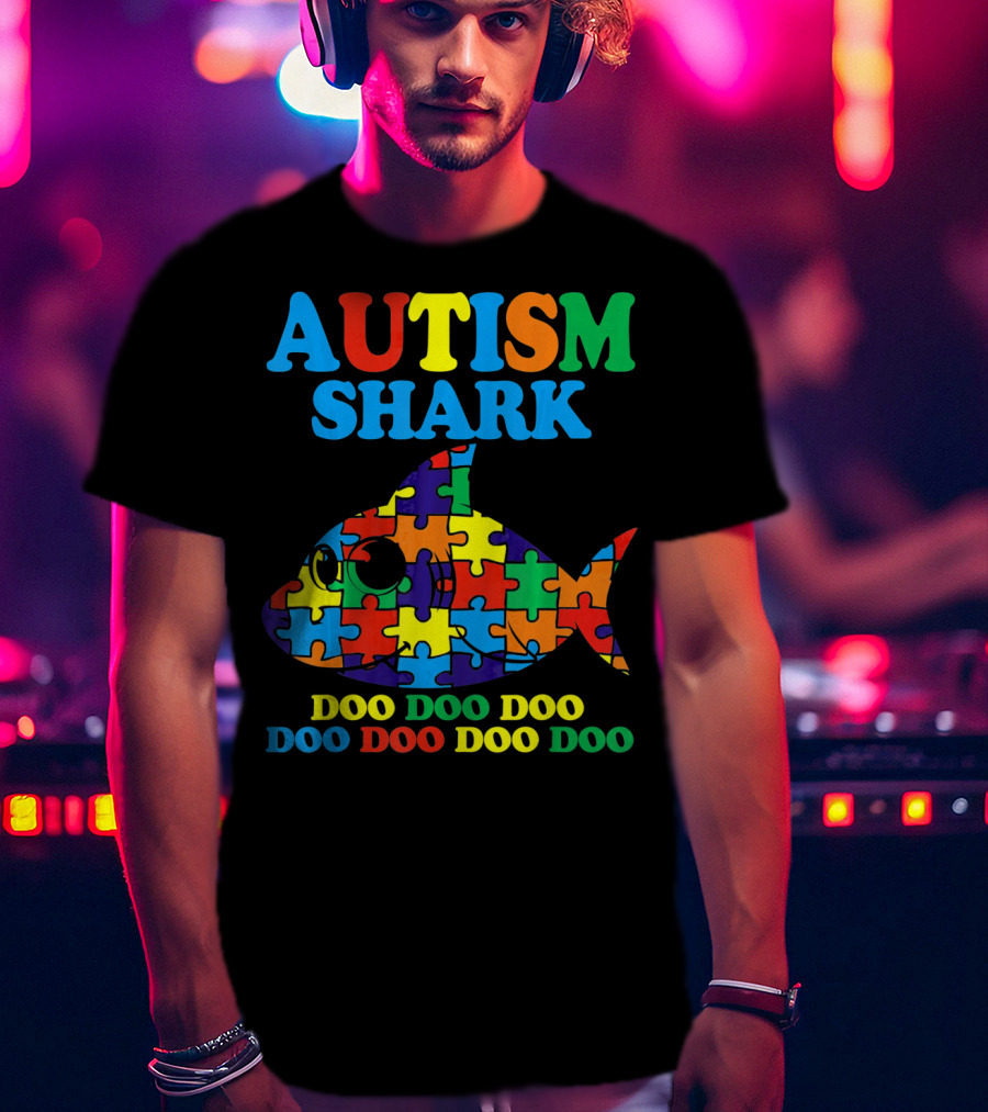 Autism Shark Doo Doo Doo Doo Doo Doo T-Shirt