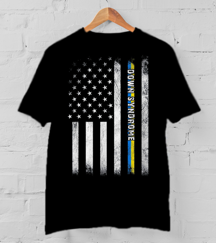 American Flag Down Syndrome Awareness T-Shirt