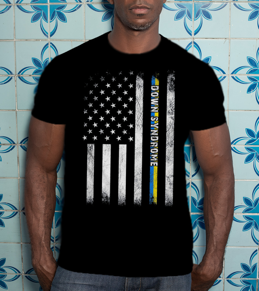 American Flag Down Syndrome Awareness T-Shirt