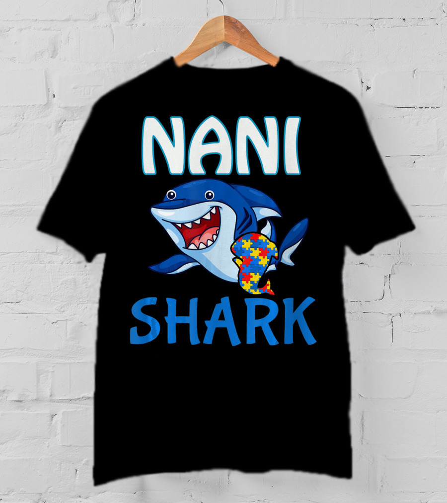 Nani Shark Autism Awareness Puzzle T-Shirt