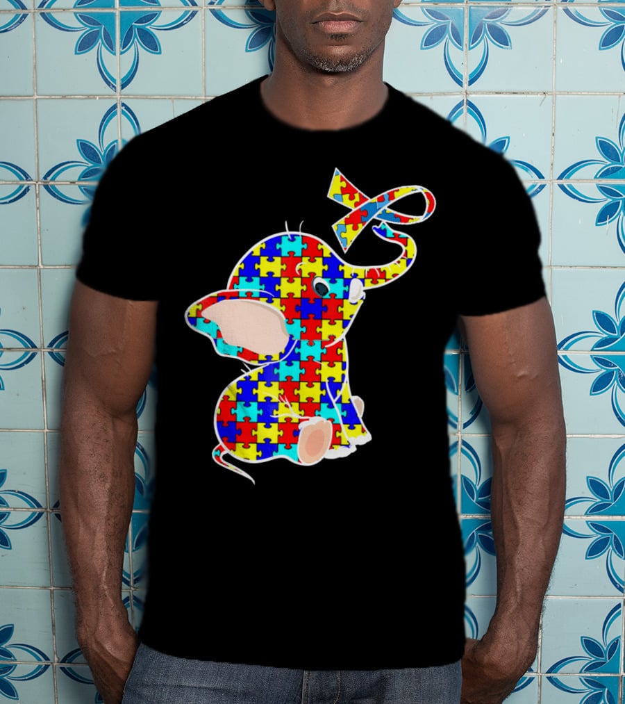 Elephant Puzzle Autism Awareness T-Shirt