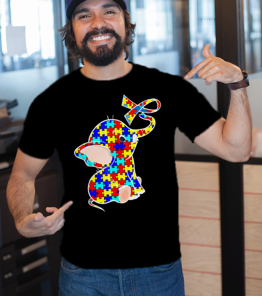 Elephant Puzzle Autism Awareness T-Shirt