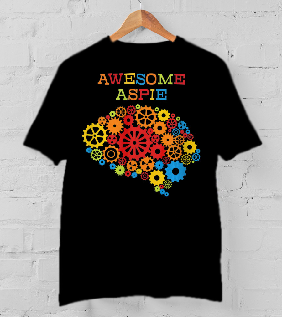 Awesome Aspie Steampunk Autistic Genius Brain T-Shirt