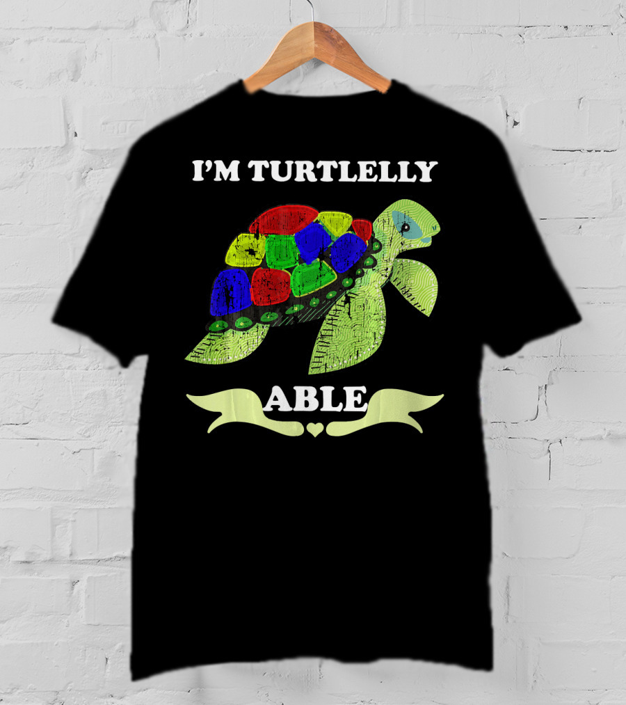 I'm Turtlelly Able Autism Puzzle Turtle T-Shirt