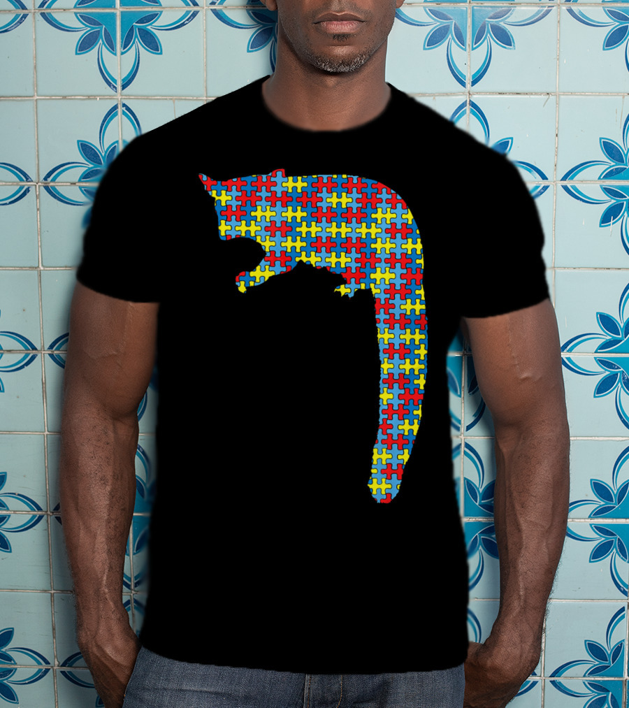 Cuscus Autism Awareness Puzzle Pattern Kids Monkey T-Shirt