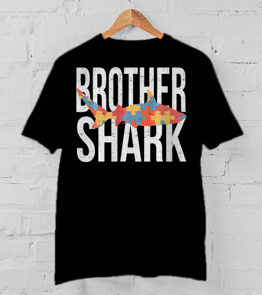 Brother Shark Puzzle Autism Awareness Family T-Shirt