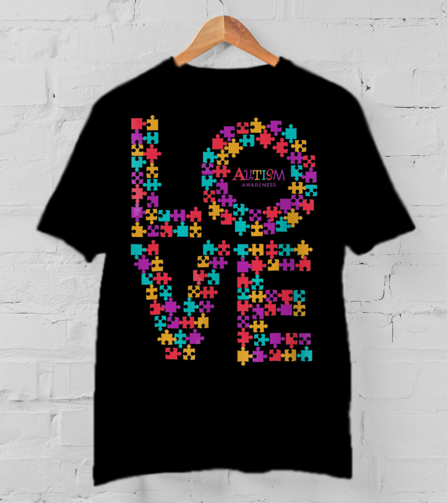 Love Puzzle Autism Awareness Month Autism Awareness T-Shirt