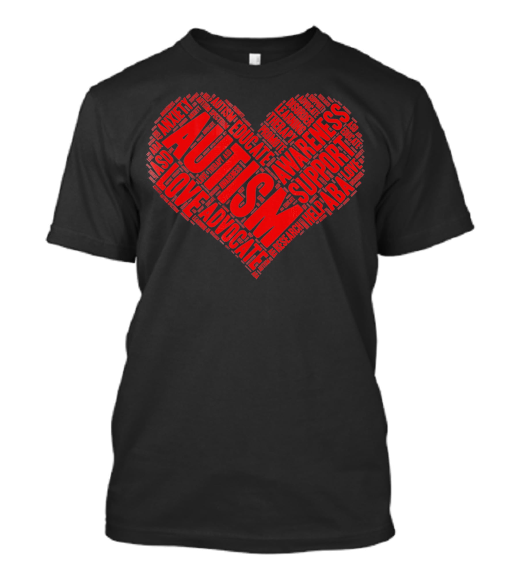 Autism Awareness Heart Advocate Love Support Educate T-Shirt