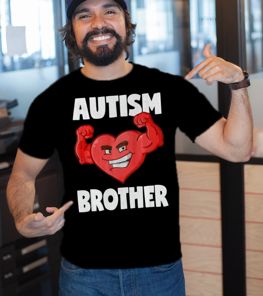 Autism Brother Heart Strong Brothers T-Shirt
