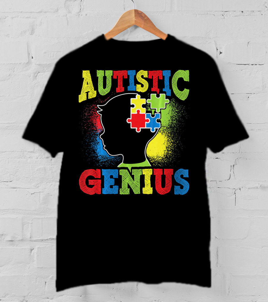 Autistic Genius Puzzle Head T-Shirt