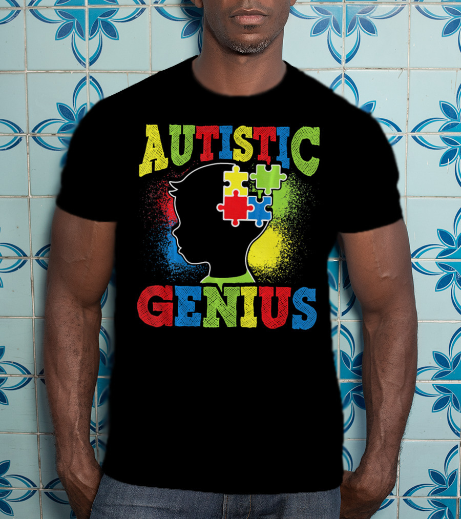 Autistic Genius Puzzle Head T-Shirt