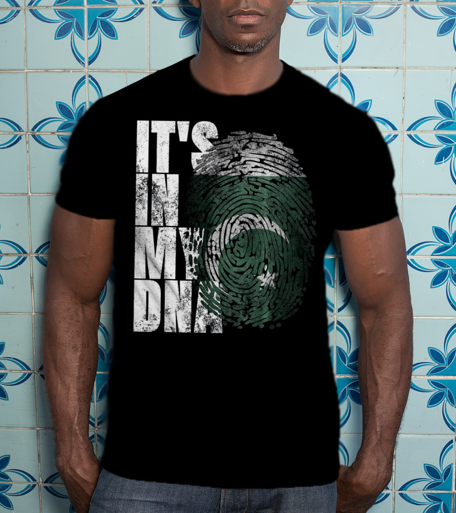 It's In My DNA Pakistani Flag Fingerprint T-Shirt