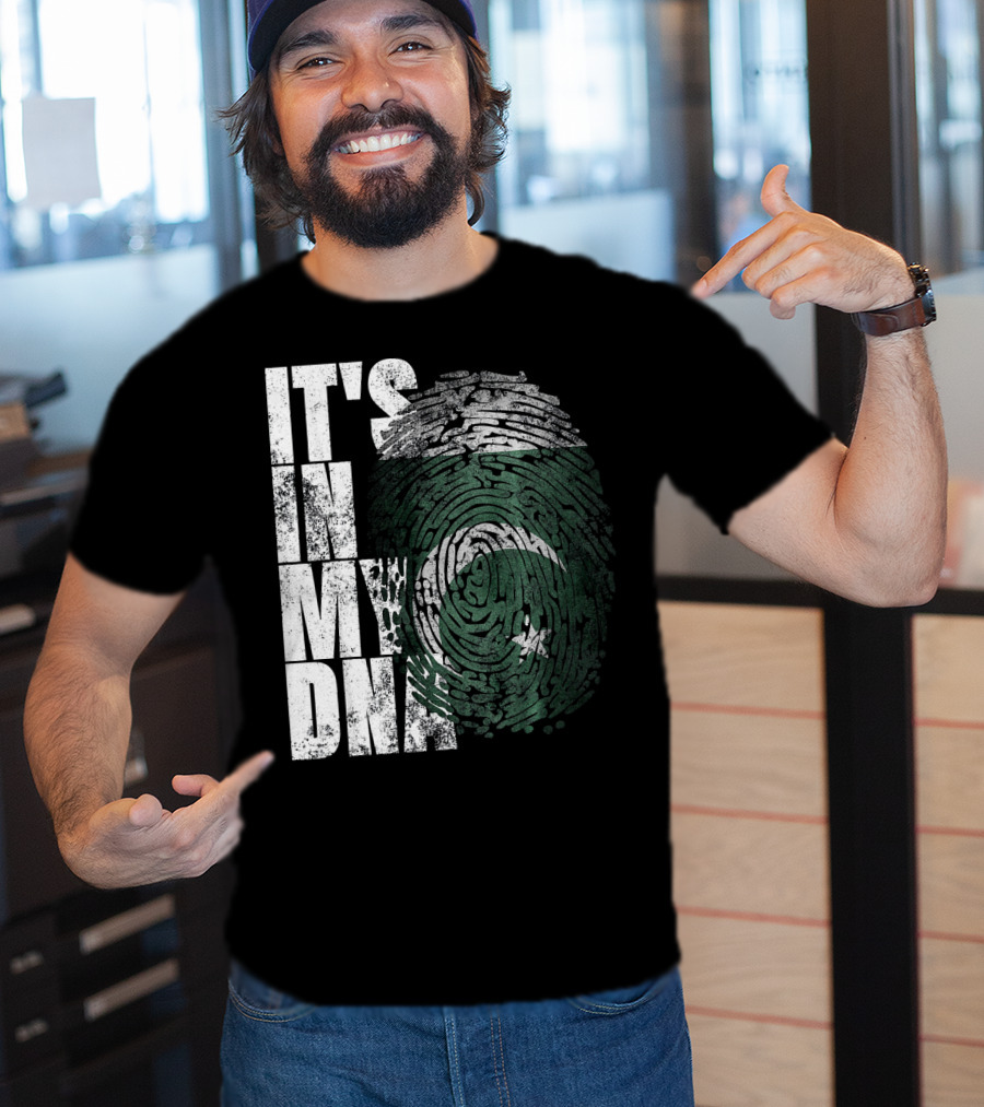 It's In My DNA Pakistani Flag Fingerprint T-Shirt