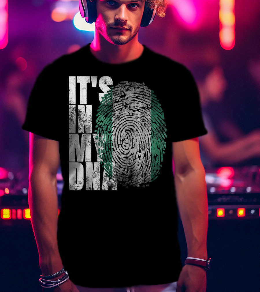It's In My DNA Nigerian Heritage Fingerprint T-Shirt
