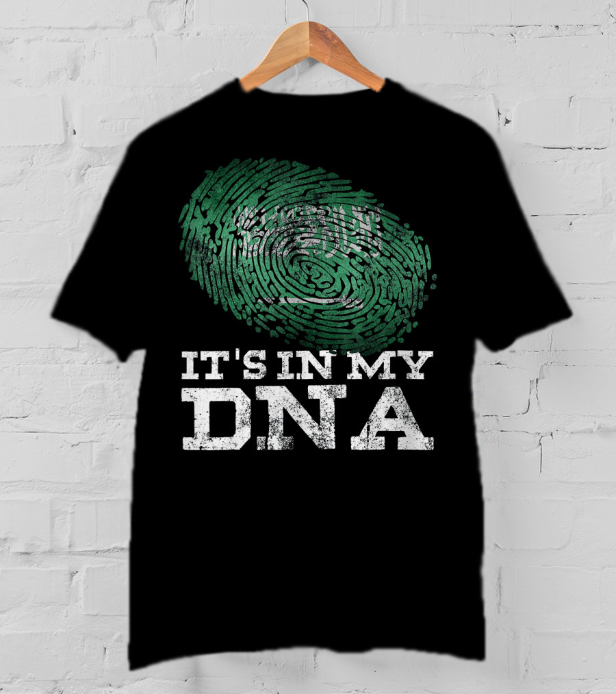 It's In My DNA Saudi Arabian Flag Fingerprint T-Shirt