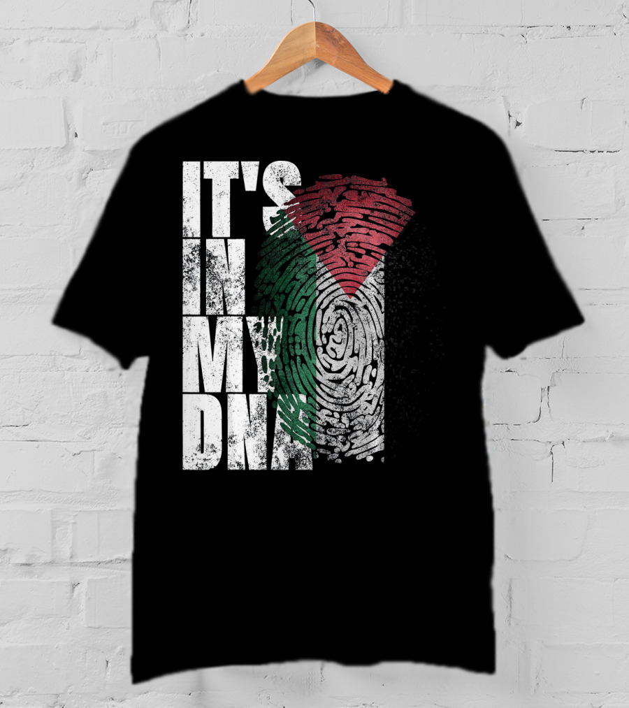 It's In My DNA Palestinian Flag Fingerprint T-Shirt