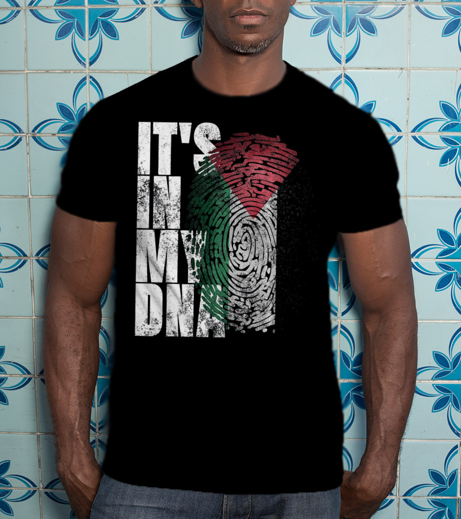 It's In My DNA Palestinian Flag Fingerprint T-Shirt