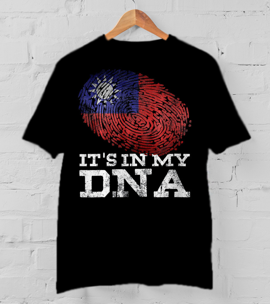 It's In My DNA Taiwanese Proud Asia Fingerprint Flag T-Shirt