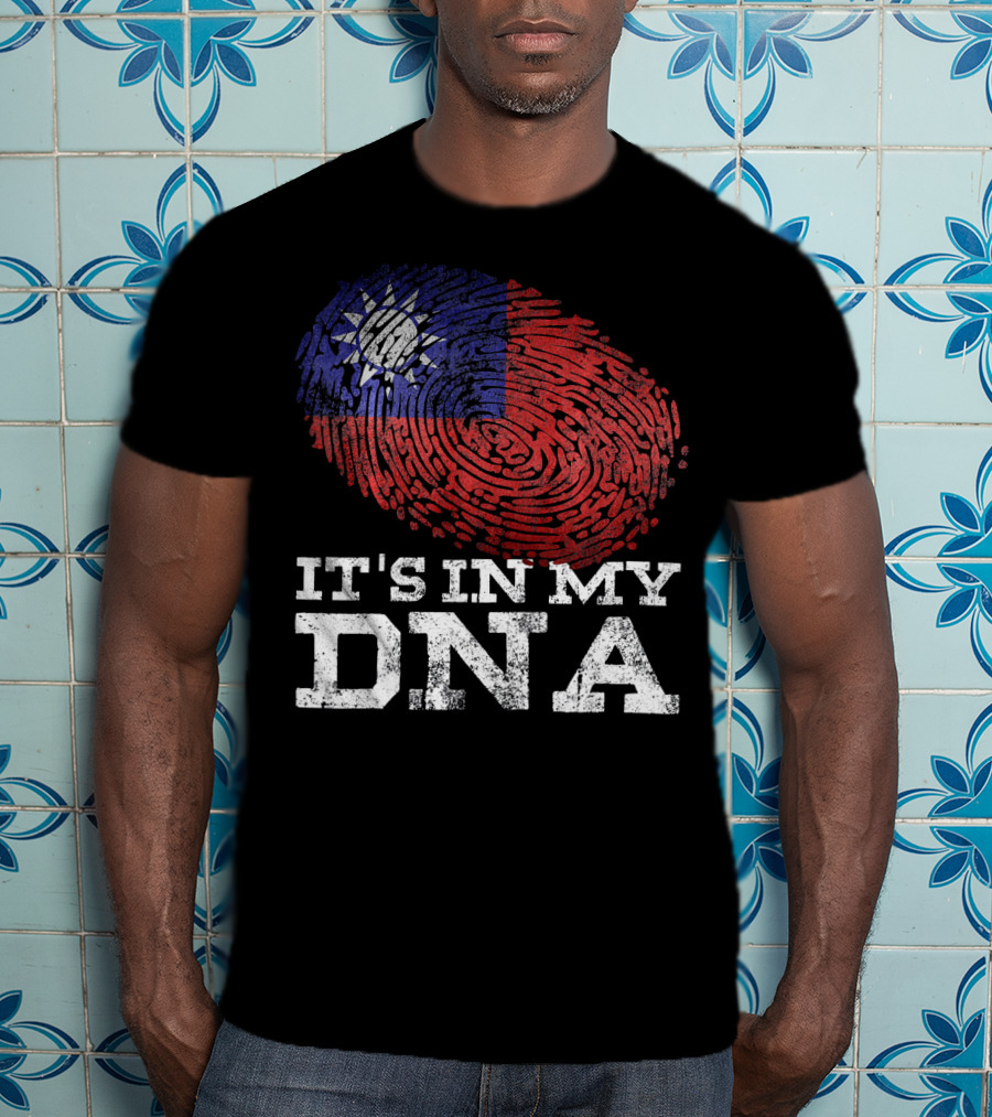 It's In My DNA Taiwanese Proud Asia Fingerprint Flag T-Shirt