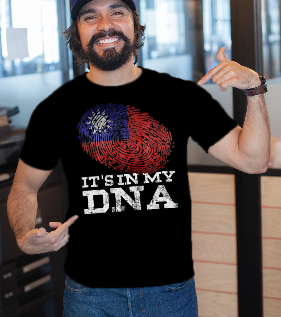 It's In My DNA Taiwanese Proud Asia Fingerprint Flag T-Shirt