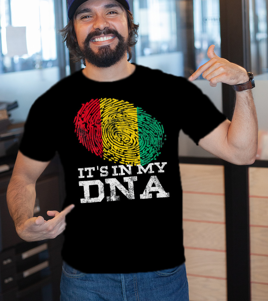 It's In My DNA Guinean Proud Afro Fingerprint Colors T-Shirt