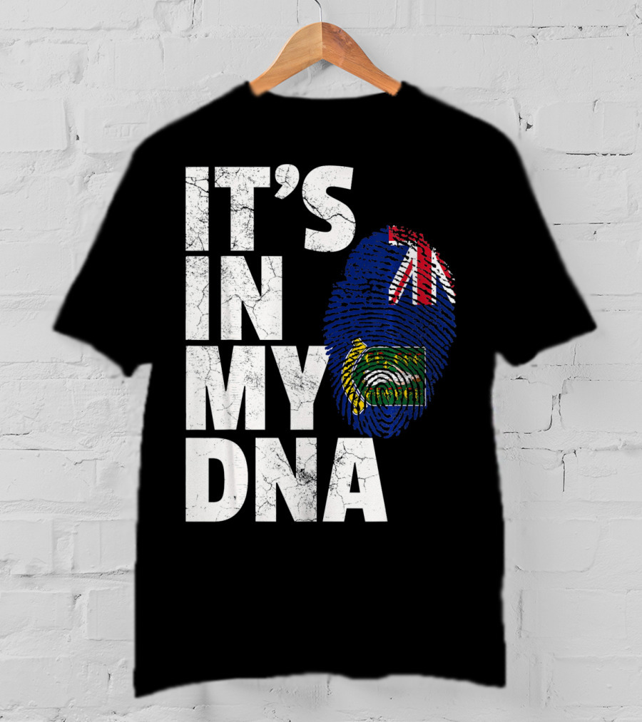 IT'S IN MY DNA British Virgin Islands Flag Fingerprint T-Shirt