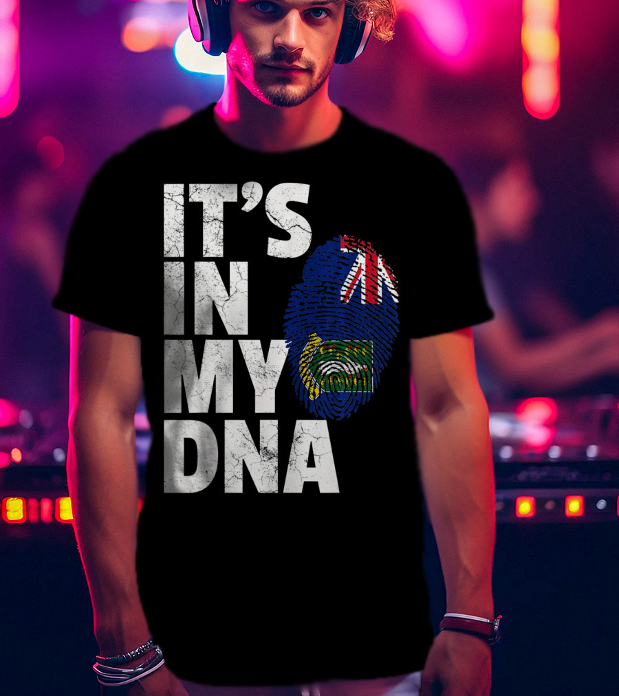 IT'S IN MY DNA British Virgin Islands Flag Fingerprint T-Shirt