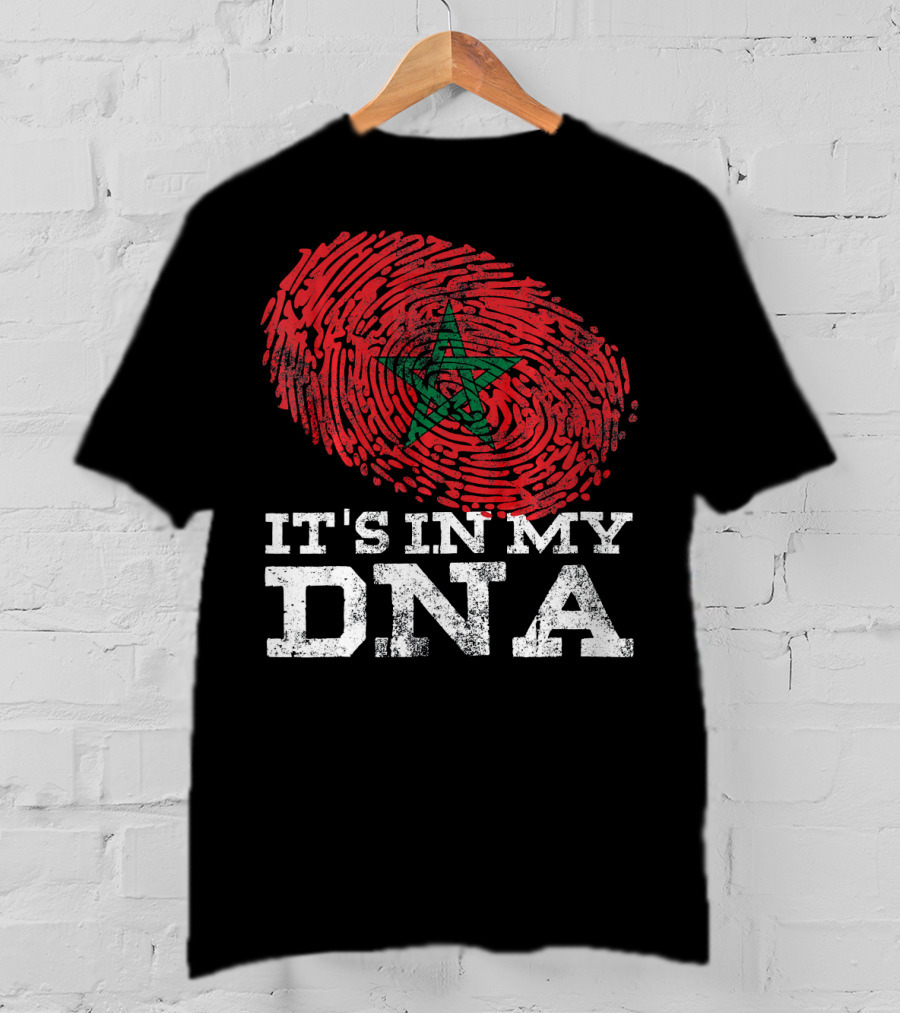 IT'S IN MY DNA Moroccan Moorish Fingerprint T-Shirt