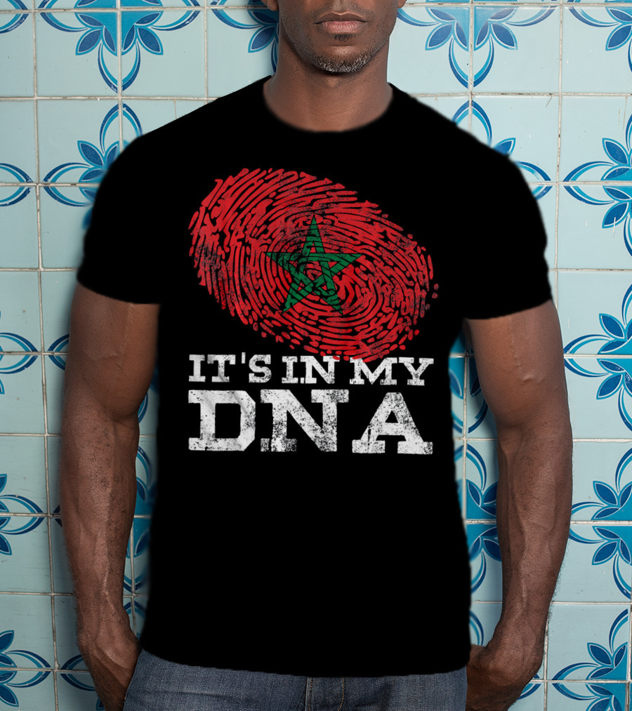 IT'S IN MY DNA Moroccan Moorish Fingerprint T-Shirt
