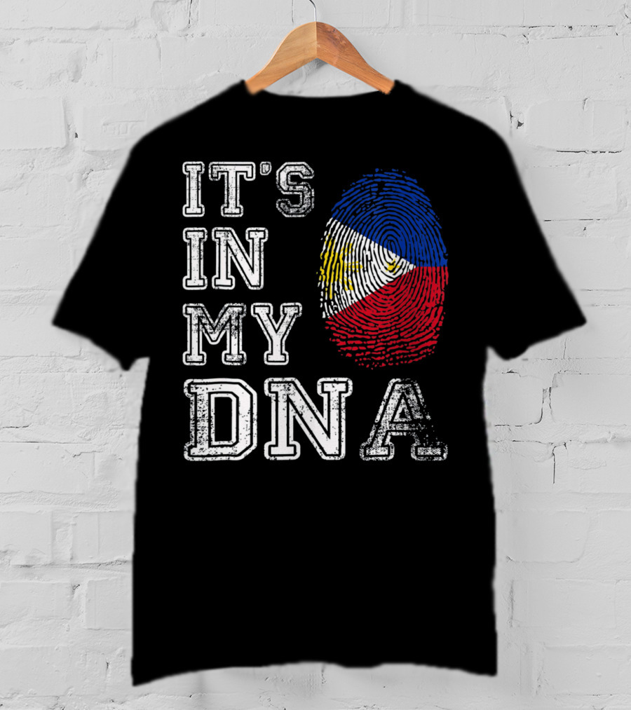 It's In My DNA Philippines Flag Fingerprint T-Shirt