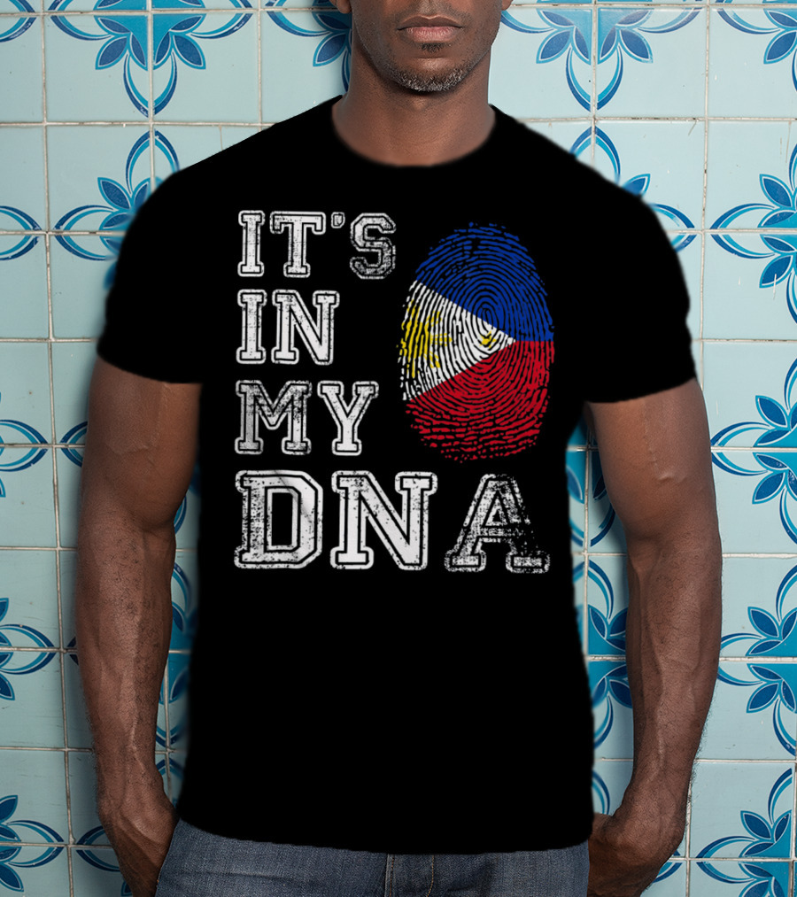 It's In My DNA Philippines Flag Fingerprint T-Shirt